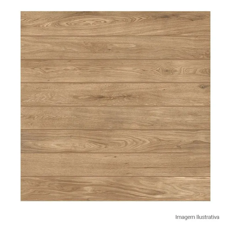 Porcelanato Amadeirado Hard 90x90cm Bege - Portinari Giardino Be Deck Esmaltado Retificado
