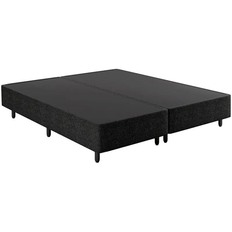 Cama Base Box Bipartido Queen Suede 158 X 198cm - Genki Kenko
