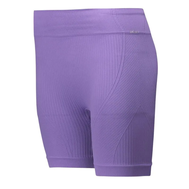 Shorts Feminino Canelado Selene Sem Costura Fitness M / 325 ROXO