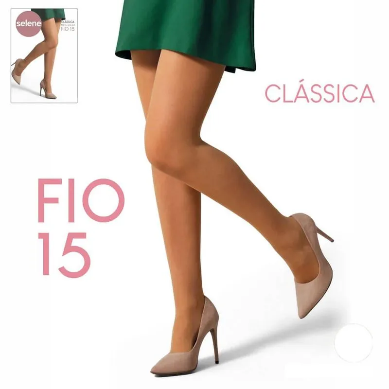 Meia Calça Clássica Microfibra Selene 9020.001 Fio 15