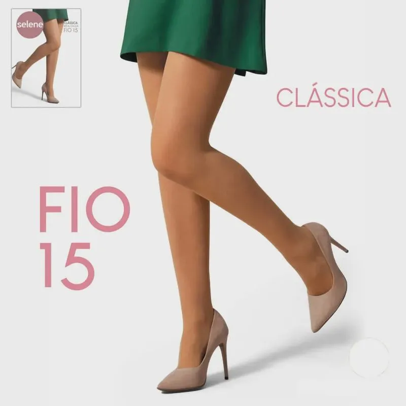 Meia Calça Clássica Fio 15 Selene 9020.001 Microfibra
