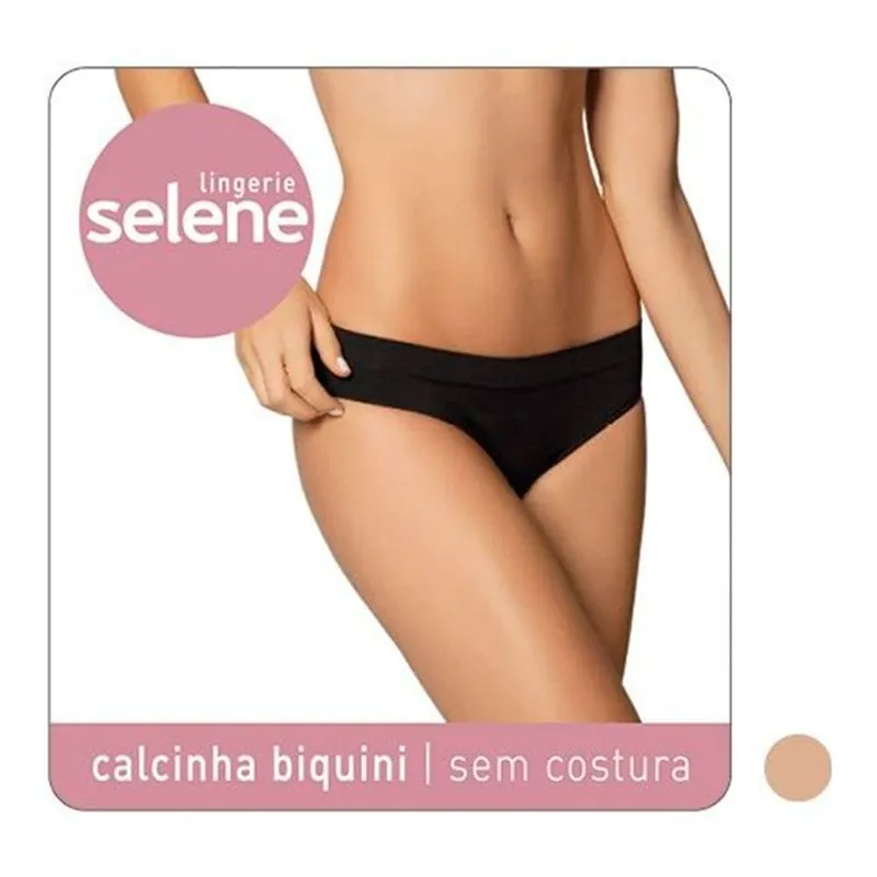Calcinha Biquini Sem Costura Selene Cor Chocolate Tamanho Eg 1 Unidade
