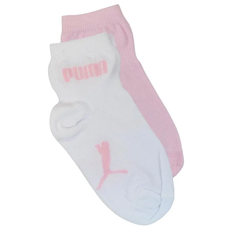 Kit C/2 Meias Infantil Puma Cano Curto Branco/Rosa - ZERO