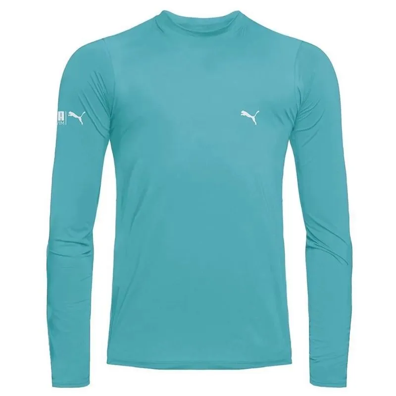 Camiseta Puma Manga Longa UV50 + Infantil Azul Claro