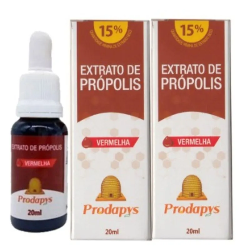 Extrato De Própolis Vermelha 20ml Prodapys Kit 02 Frascos