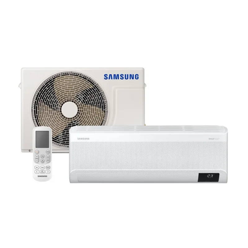 Ar-condicionado Split Inverter Samsung WindFree Connect Sem Vento 12.000 BTUs Frio AR12BVFAAWKNAZ 220V 220V