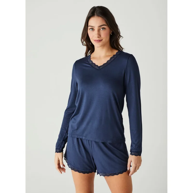 Blusa Manga Longa com Renda 21996 Orion - P