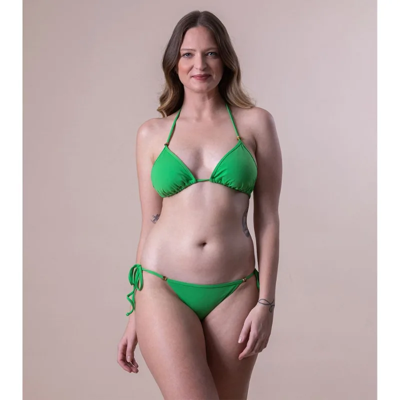 Biquíni Parte de Baixo Tanga Tirinhas Franzy Back 17235 - peça promocional HappyGreen - M