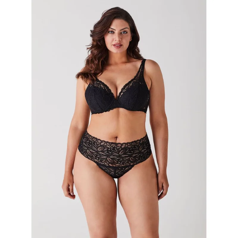 Calcinha Hot Panty Fio Dental de Renda 50874 Super Black P
