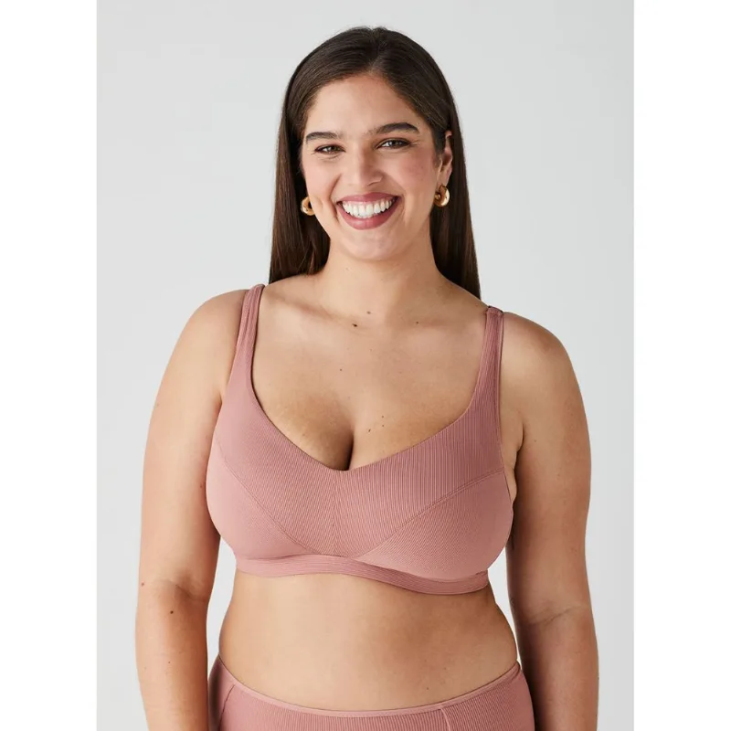 Sutiã Sutop® sem Bojo sem Aro Canelado Reducer (Tamanhos Maiores) 57422 Rosa Mônaco 44F