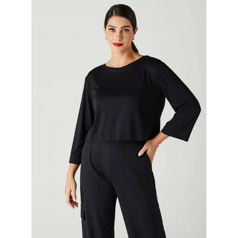 Blusa Manga Longa Fashion 21825 Super Black M