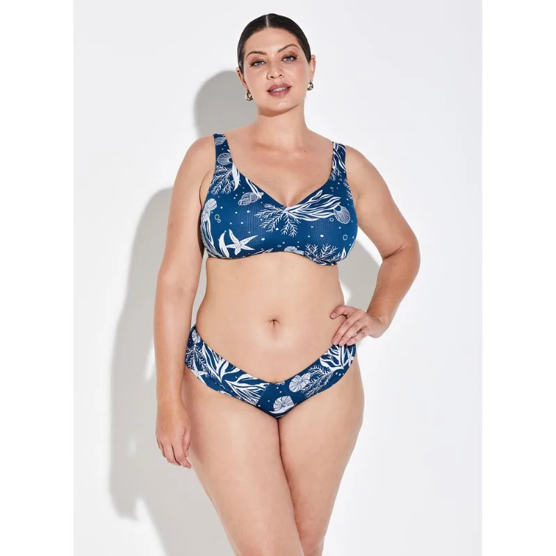 Biquini Tanga Asa Delta Sides Estampado 15774 Fundo do Mar P