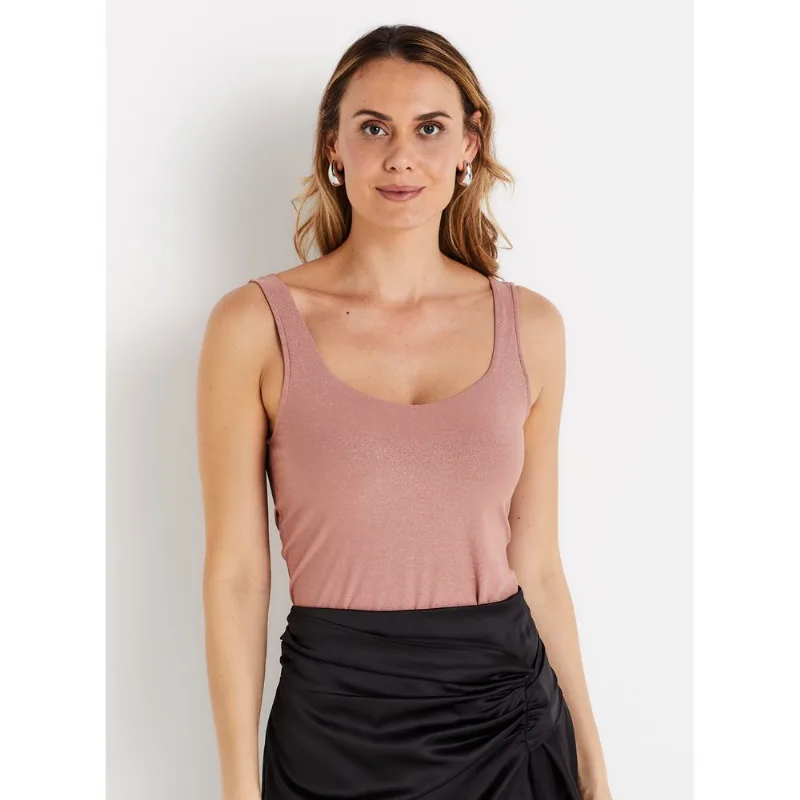 Regata com Brilho e Bojo Topsu® 21885 Silver Rosa Mônaco P