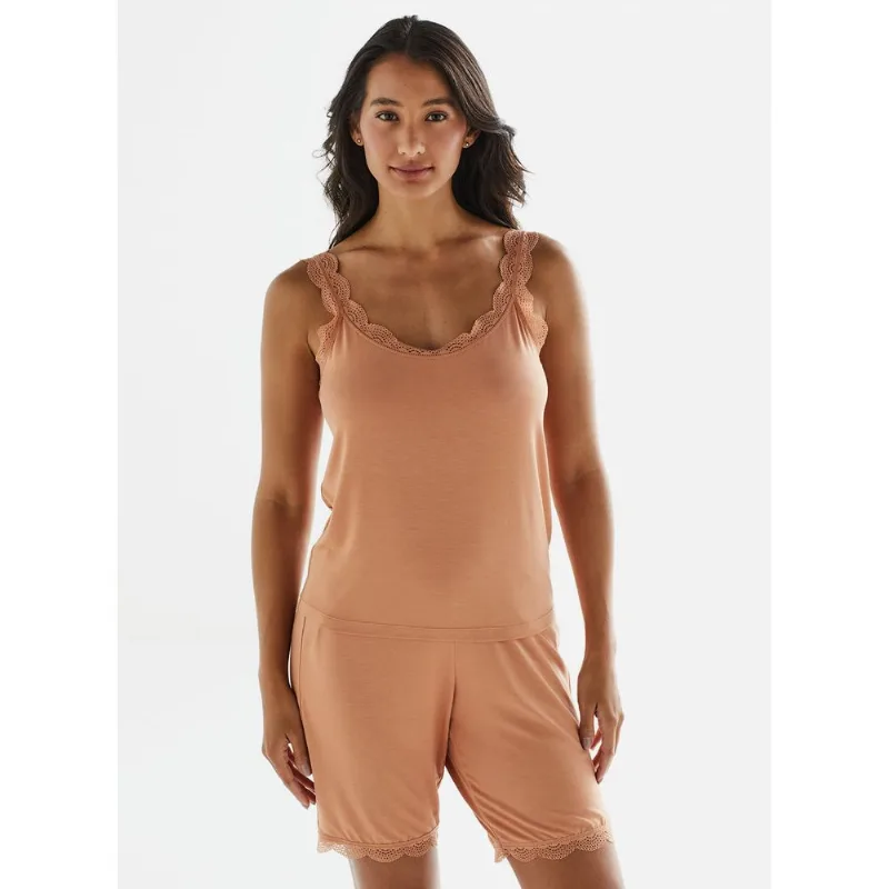 Blusa de Pijama Regata com Renda 21557 Buongiorno M