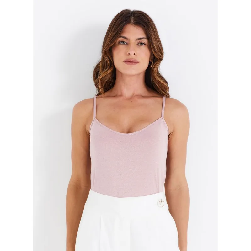 Regata Topsu® com Brilho e Bojo Alcinha 21893 Silver Powder Pink M