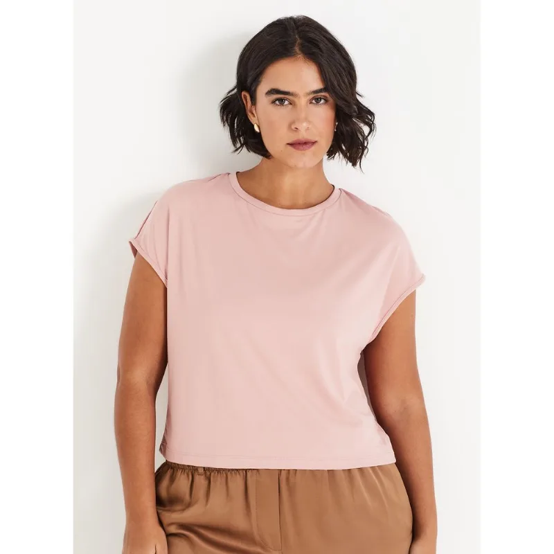 Blusa Boxy Manga Japonesa 21585 Powder Pink P