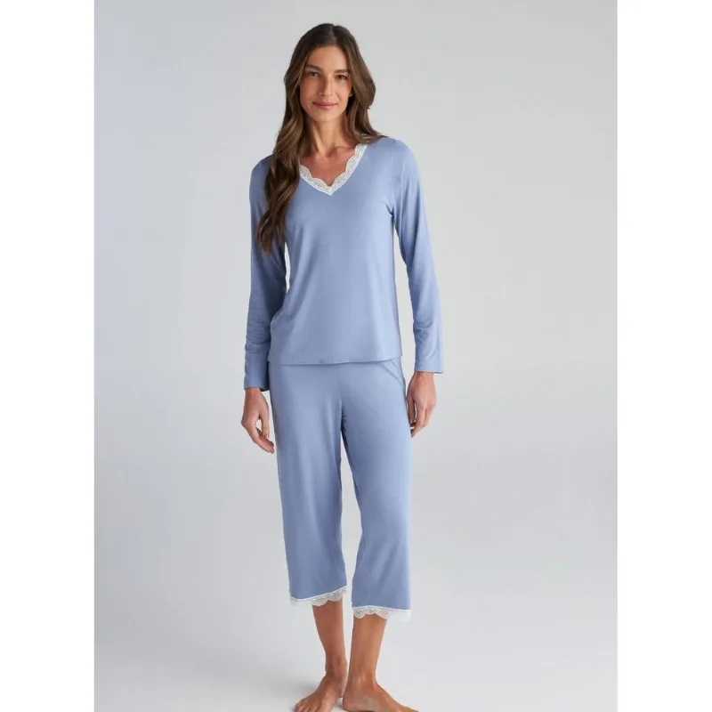 Calça de Pijama Cropped 20555 Lilac Blue M