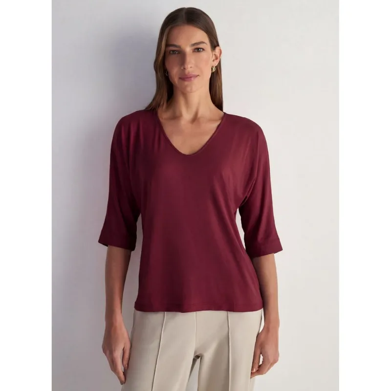 Blusa Manga ¾ 21387 - Peça Promocional Marsala GG