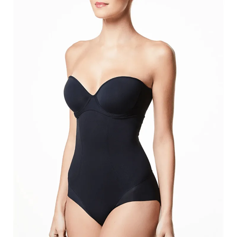 Body Modelador Liz 73385C Tomara que Caia Invisible Shapewear Preto 46C
