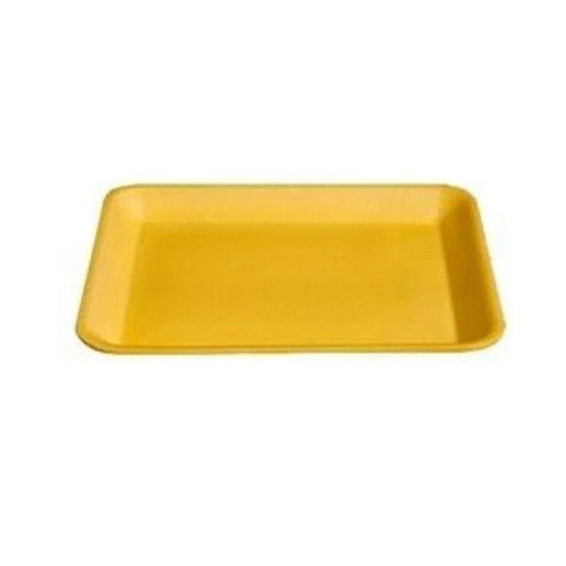 Kit 200 Bandeja De Isopor Amarela B05 Rasa 29x20,3x1,3cm