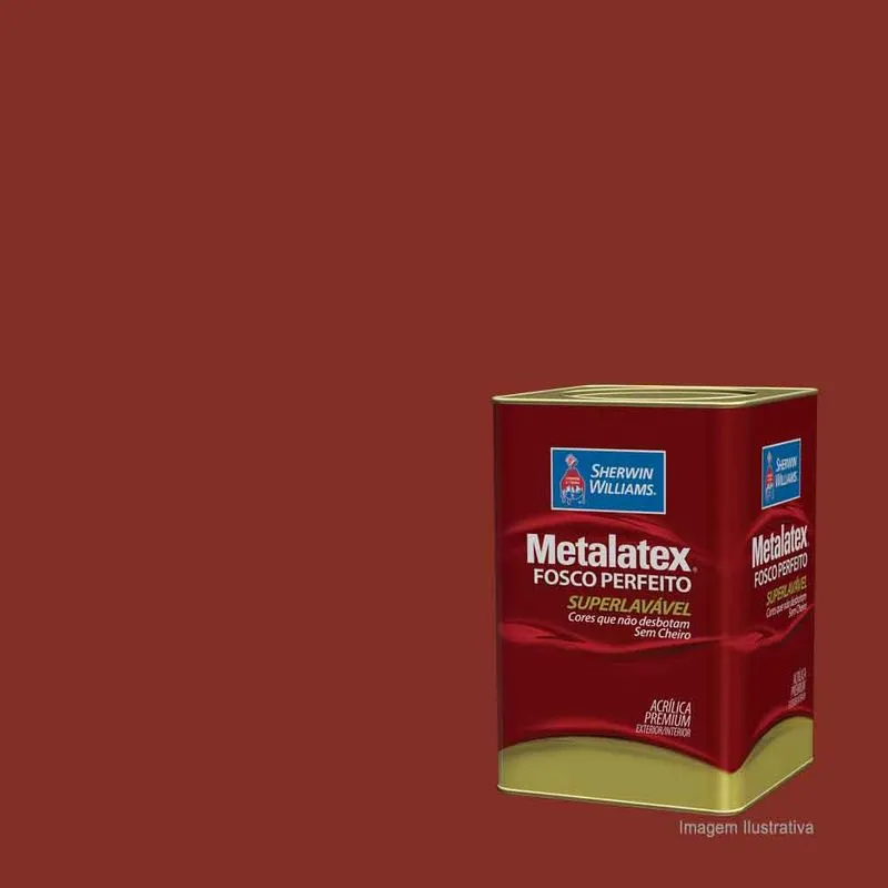 Tinta Sherwin Williams Metalátex Látex Acrílica Vermelho Rústico 18 Litros