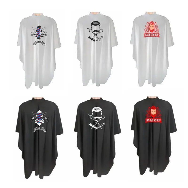 Capa De Barbeiro Estampada Em Microfibra Fecho Em Botão