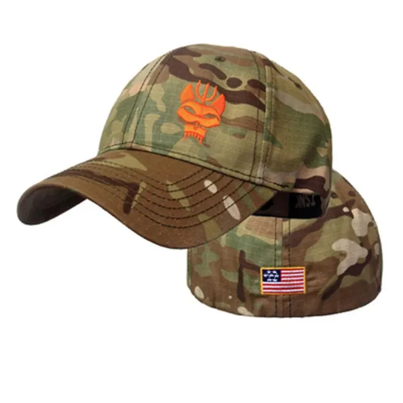 Boné De Beisebol Hip Hop Bordado Camuflagem Tático Camuflar