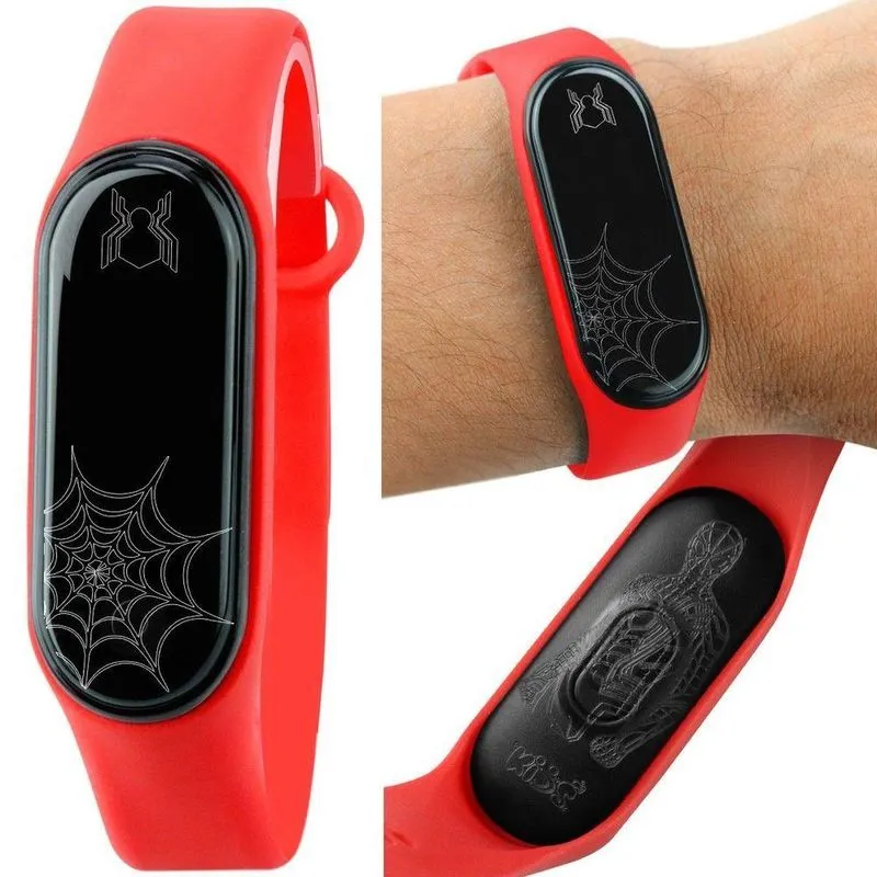 Bracelete Relogio Digital Prova Dagua Homem Aranha Infantil Adolescente Original Presente Menino