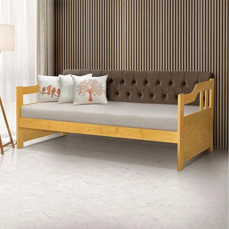 Sofá Cama Dublin 3 Lugares Fixo 195cm Imbuia