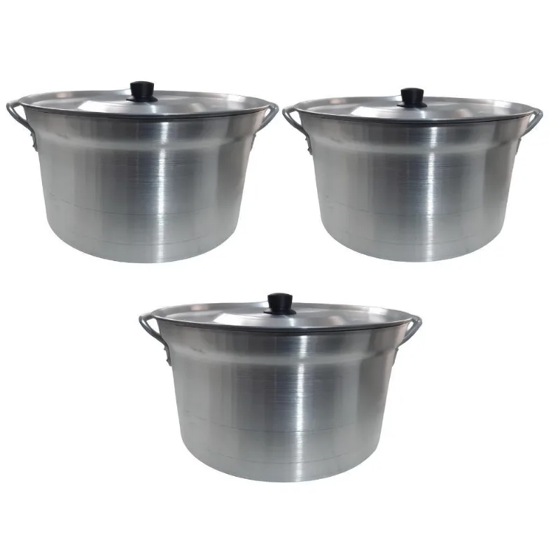 Caçarola Alumínio Industrial Nº36 3 Peças | Feijoada | 17l