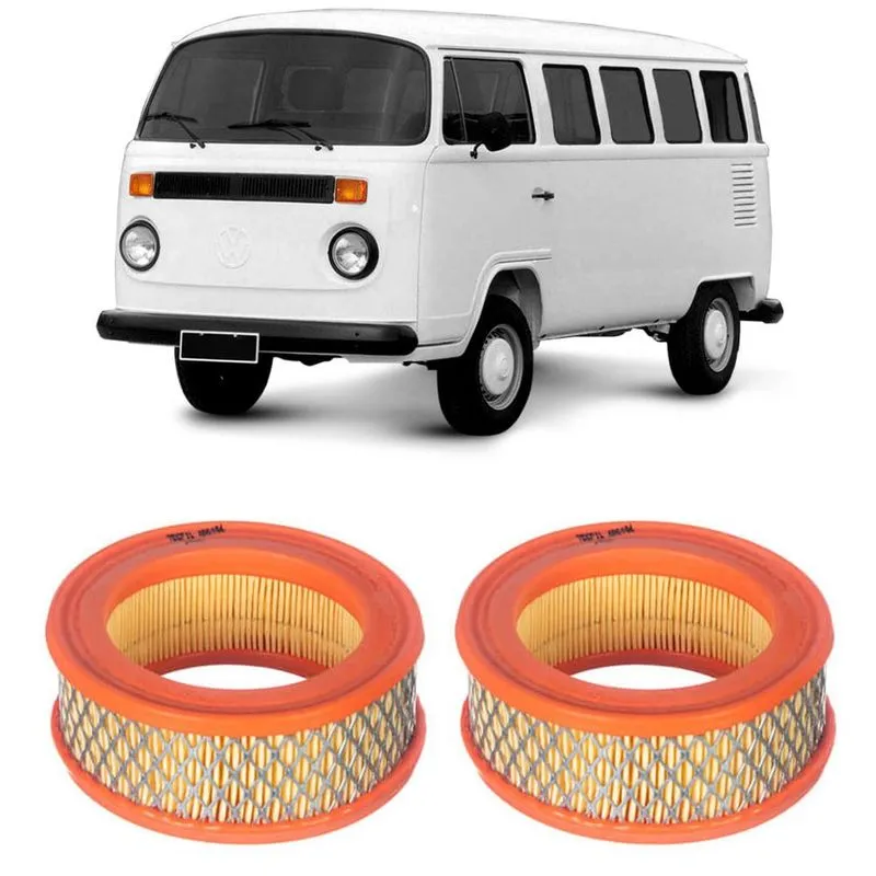 Par Filtro Ar Vw Fusca Kombi Brasilia 74 A 78 Ar6194 Tecfil