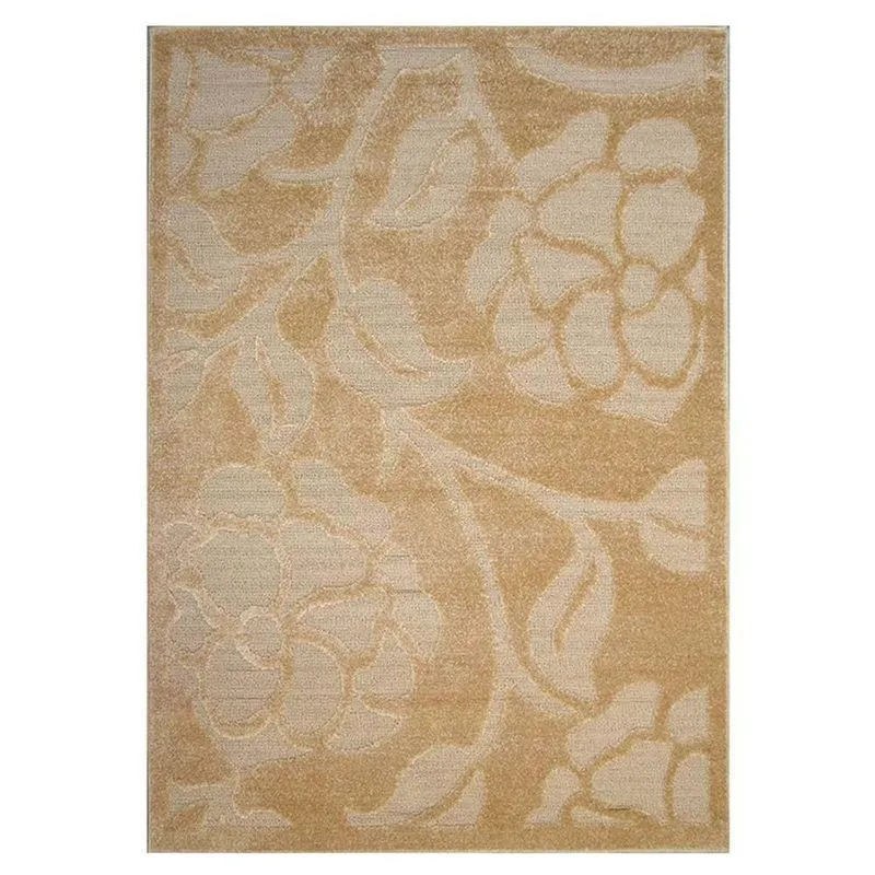 Tapete Para Sala Realce Roses 72 Bege 2,00x2,50m J Serrano