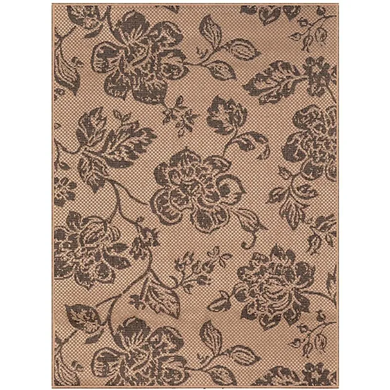 Tapete Sisal Eco Nature Flora 77 Bege-Chumbo 1,50x2,00M - J Serrano