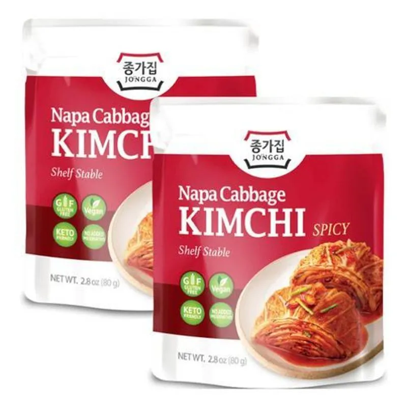 Kit 2 Pacotes Kimchi Conserva Coreano De Repolho Napa 80g