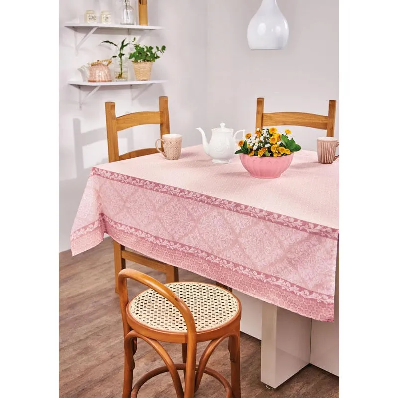 Toalha De Mesa Pop Quadrada 4 Lugares Helena Rosa 140X140Cm
