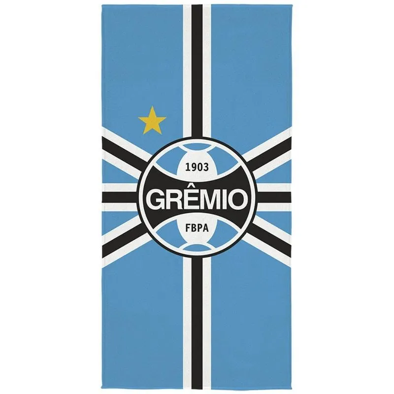 Toalha Banho Oficial Grêmio Fbpa Aveludada Futebol Transfer