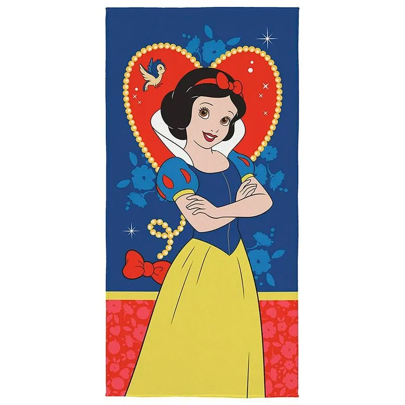 Toalha Aveludada Infantil Branca De Neve 70cm X 1,40m Lepper