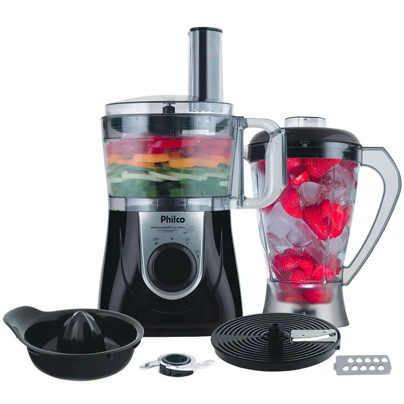 Multiprocessador All In One Citrus Philco 800W 127V Preto e Prata
