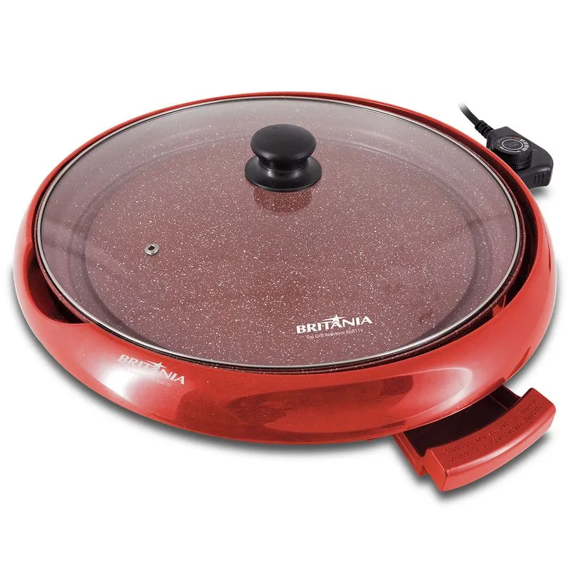 Top Grill Britânia BGR11V Redstone Chapa Lisa 1200W