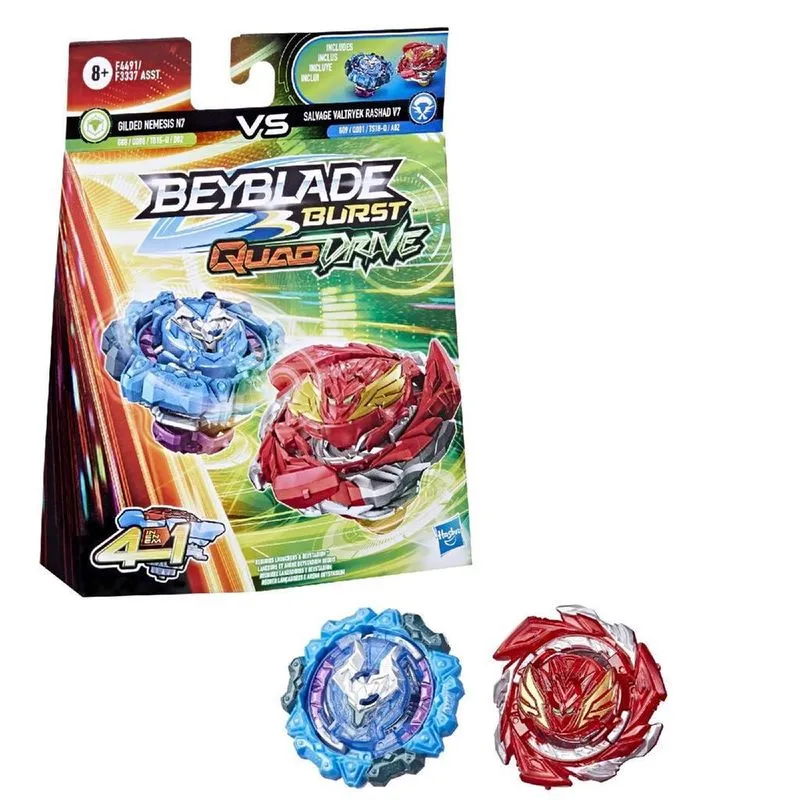 Beyblade Burst Quad Drive Gilded N7 Vs Salvage V7 F3337