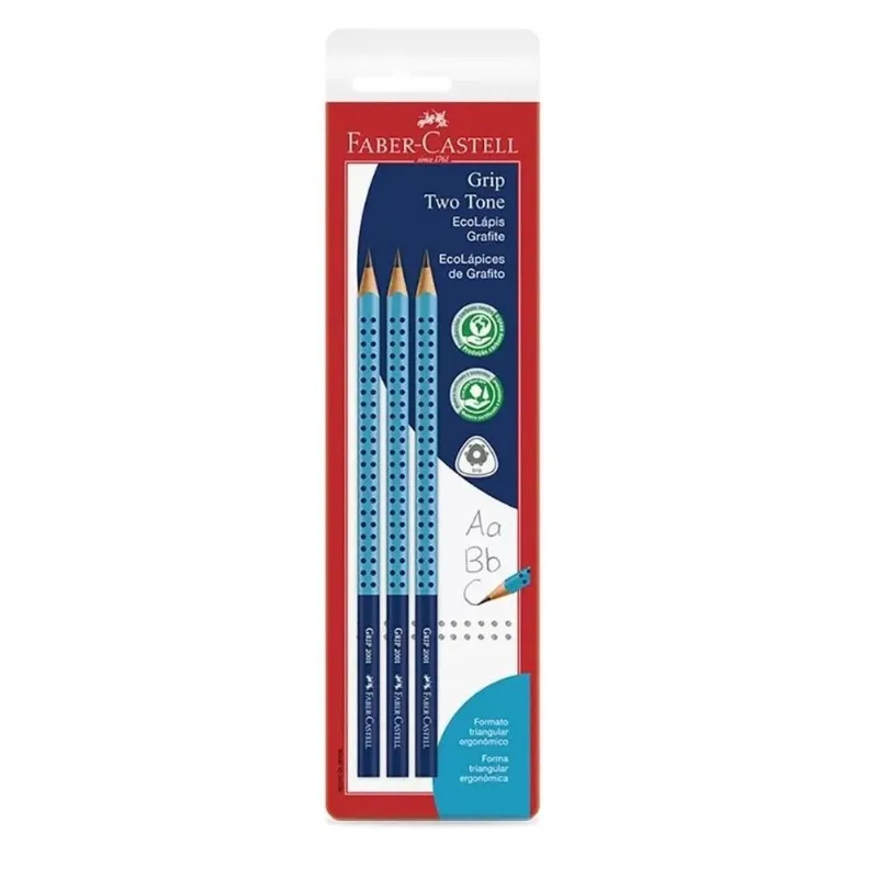 Kit Ecolápis Two Tone - Azul - SM/2001BTTAZ - Faber Castell