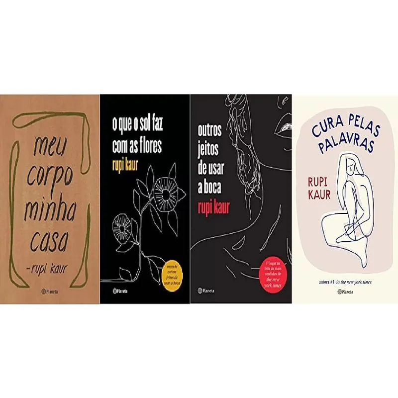 Kit 4 Livros Rupi Kaur Cura Pelas Palavras