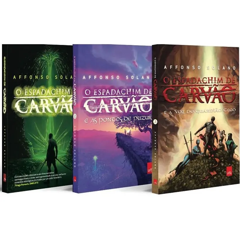 Kit 3 livros Affonso Solano O Espadachim de Carvão