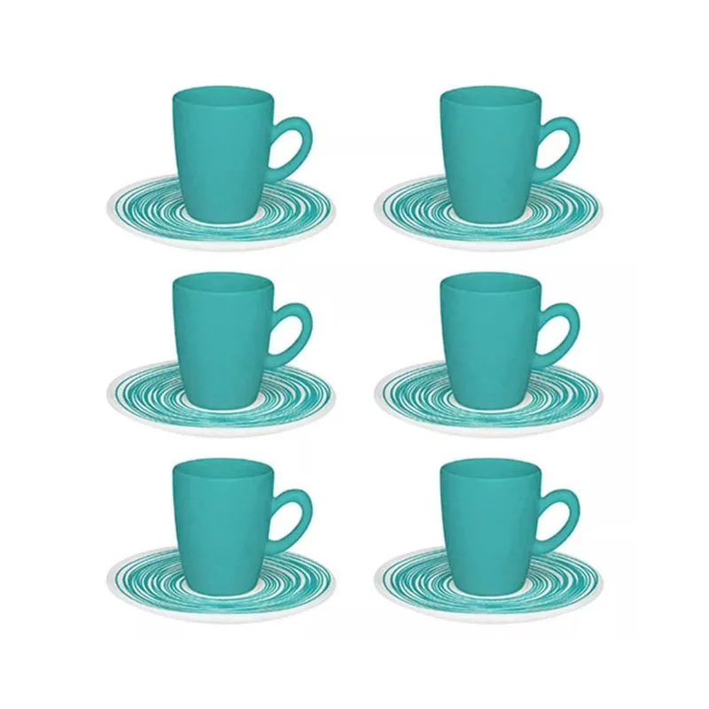 Conjunto De Xicaras Para Cafe De Ceramica Expresso Cafe Arte 6pcs - Oxford Conjunto De Xícaras Para Café De Cerâmica Expresso Café Arte 6pçs - Oxford