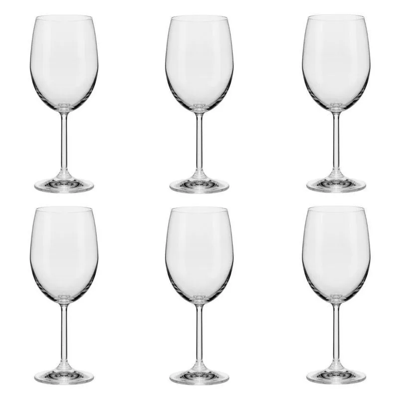 Conjunto De Taças De Cristal Para Chardonnay/água 6 Peças 350 Ml Oxford