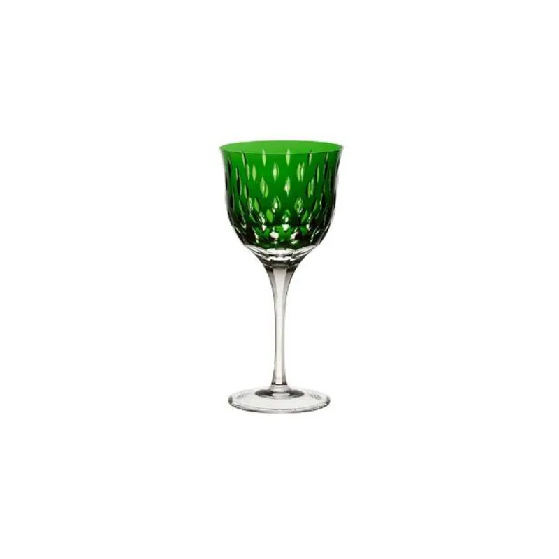 Taça de licor em cristal Strauss Overlay 225.105.152 60ml verde escuro
