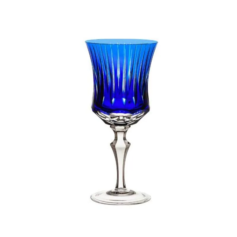 Taça para vinho tinto em cristal Strauss Overlay 119.102.150 360ml azul escuro