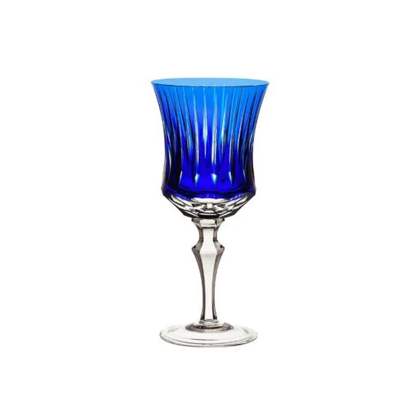 Taça para vinho branco em cristal Strauss Overlay 119.103.150 330ml azul escuro