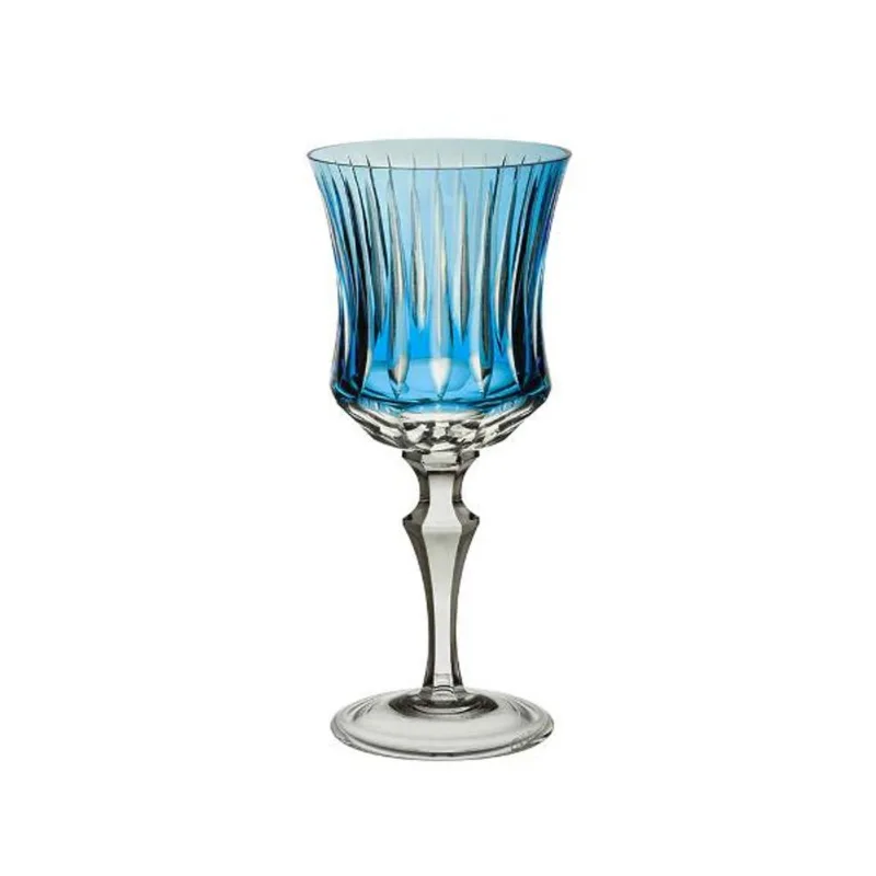 Taça para vinho tinto em cristal Strauss Overlay 119.102.150 360ml azul claro