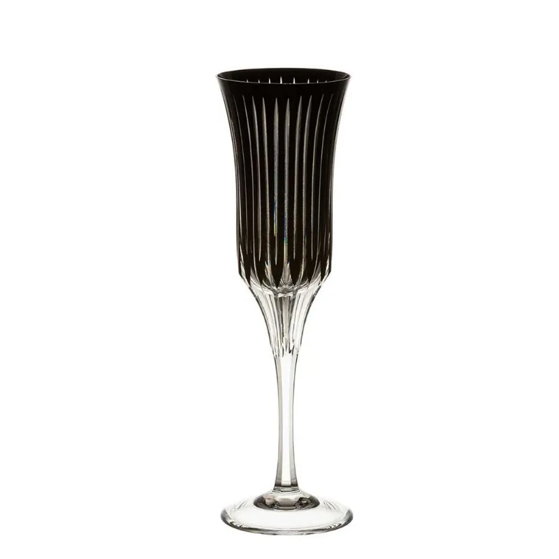 Taça de Cristal Strauss Champagne - 180 ml - Roma Preto